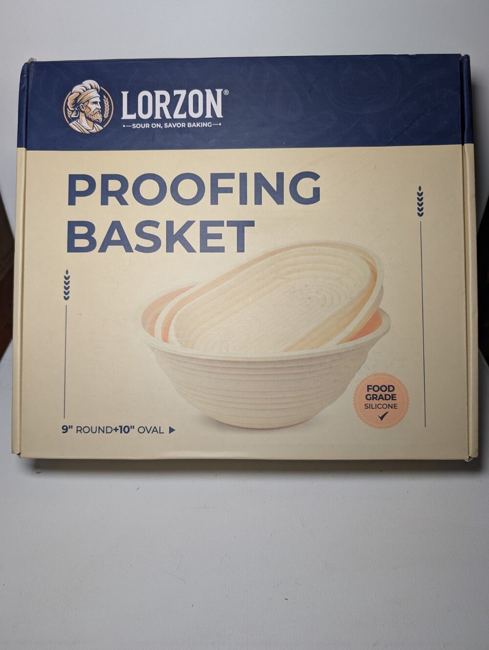 Lorzon Silicone Proofing Basket Set 9 Round 10 Oval Bread Banneton New